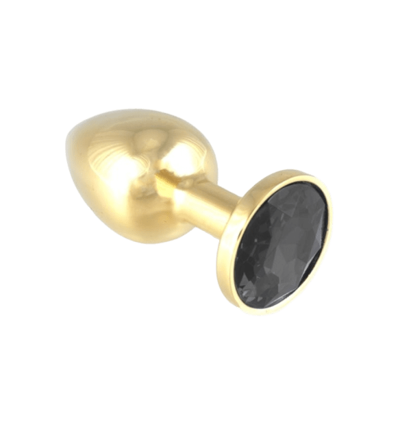 Plug Dorado con Joya Negra
