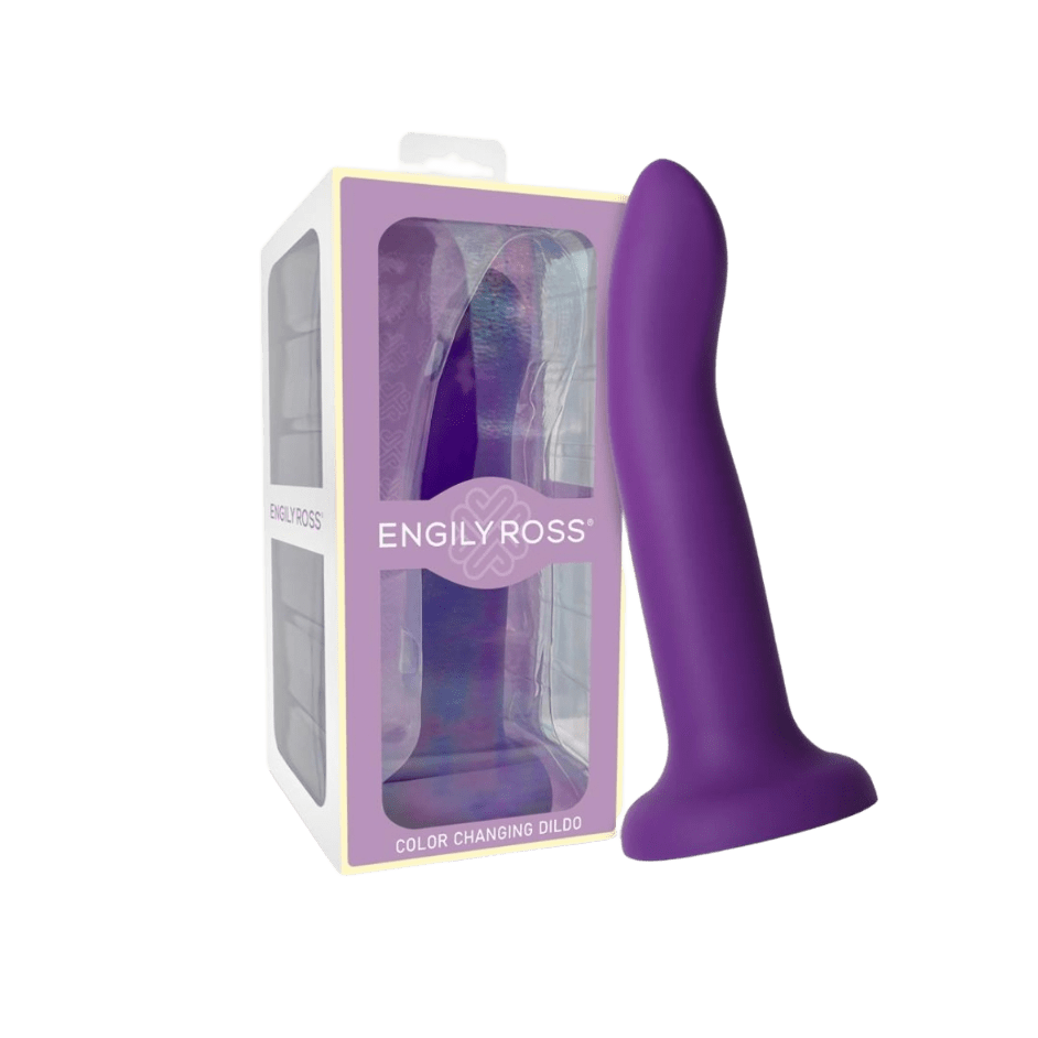 DILDO QUE CAMBIA DE COLOR PÚPURA A ROSA - Imagen 3