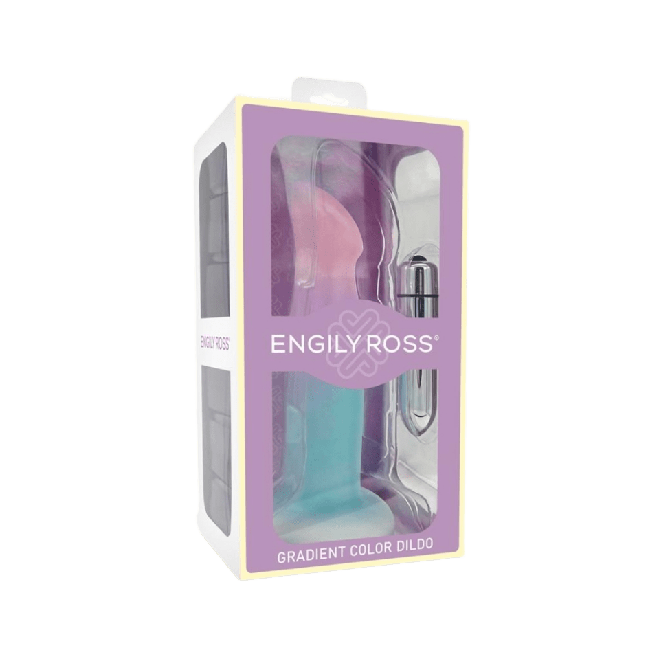 DILDO CON VIBRACIÓN Y VENTOSA COLOR DEGRADADO - Imagen 4