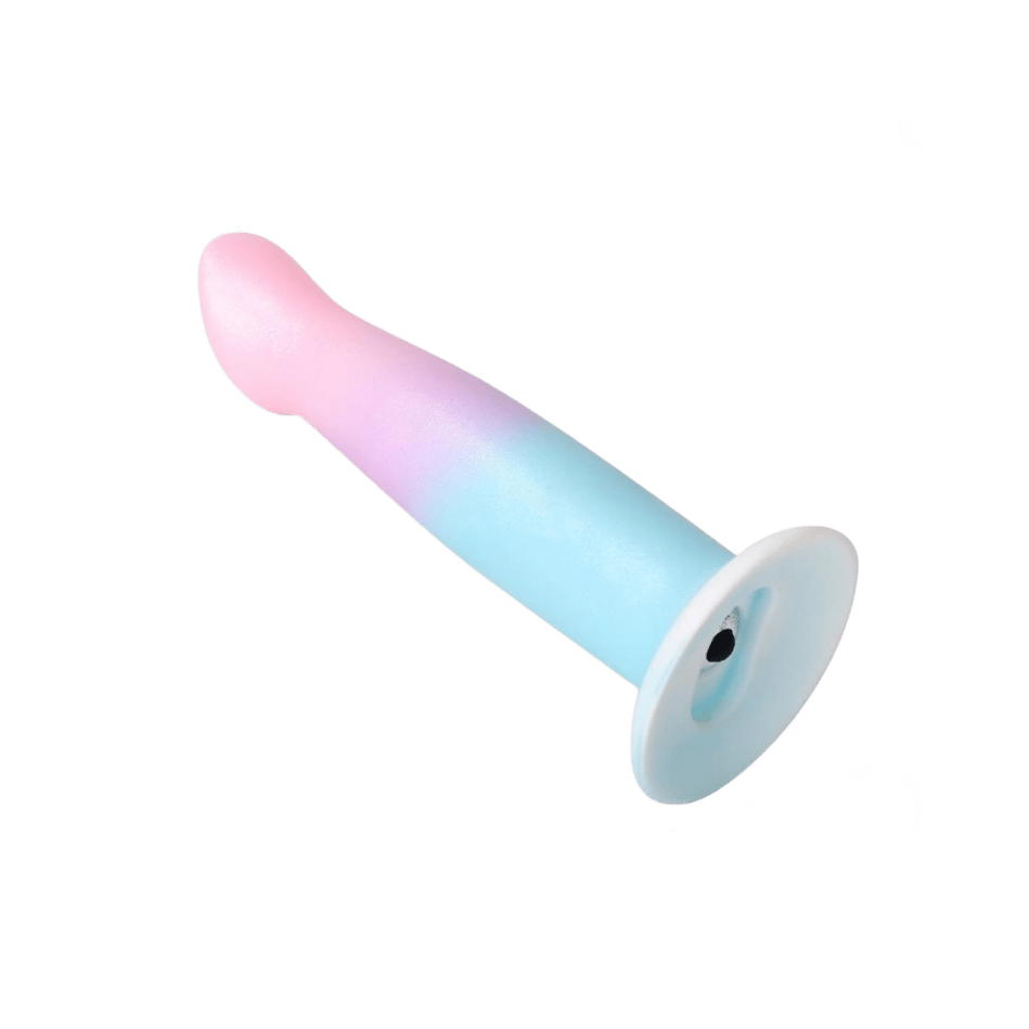 DILDO CON VIBRACIÓN Y VENTOSA COLOR DEGRADADO - Imagen 2