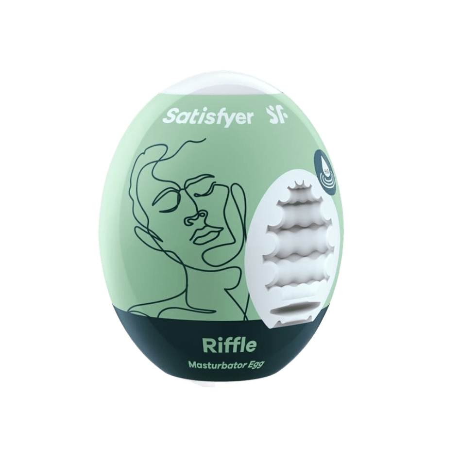 SATISFYER HUEVO MASTURBADOR RIFFLE HYDRO-ACTIVE