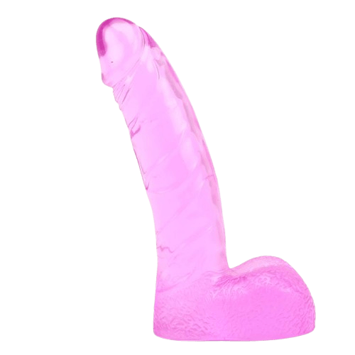 DILDO TRANSPARENTE-ROSA
