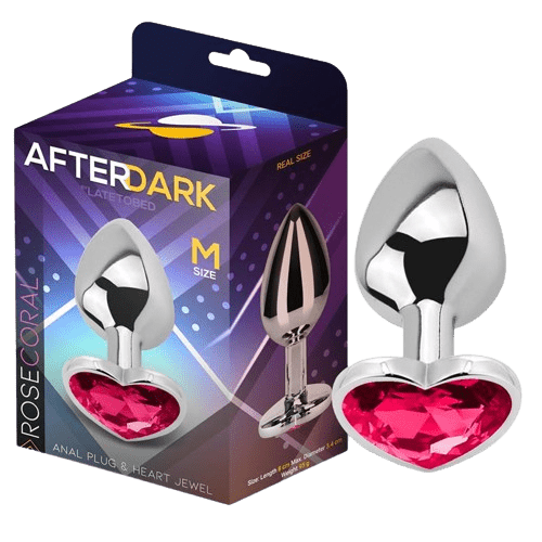 Plug de Metal con Joya Corazón Rosa - Imagen 2