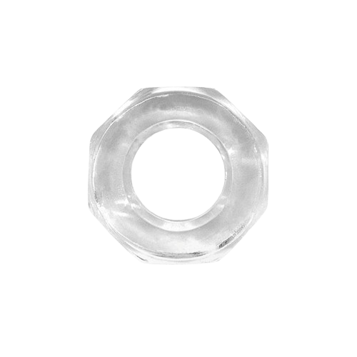 ANILLO FLEXIBLE POLIGONAL 2.2 CM TRANSPARENTE
