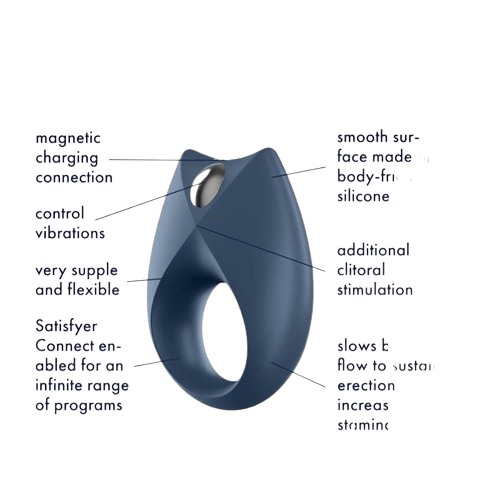 SATISFYER ROYAL ONE ANILLO VIBRADOR CON APP AZUL - Imagen 8