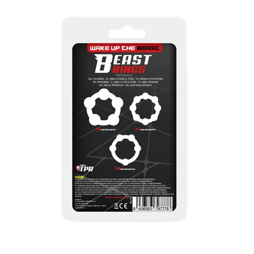 SET 3 ANILLOS PARA EL PENE FLEXIBLES NEGROS - Imagen 3