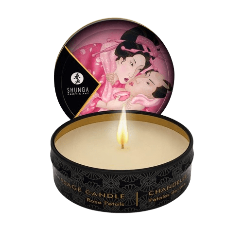 SHUNGA MINI VELA DE MASAJE AFRODISÍACA DE ROSA