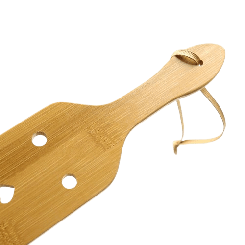PALA DE BAMBÚ CON CORAZONES 33CM - Imagen 2