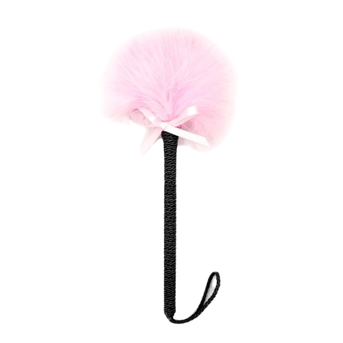 PLUMERO CON LAZO ROSA