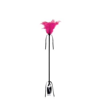 FUSTA CON PLUMAS ROSA
