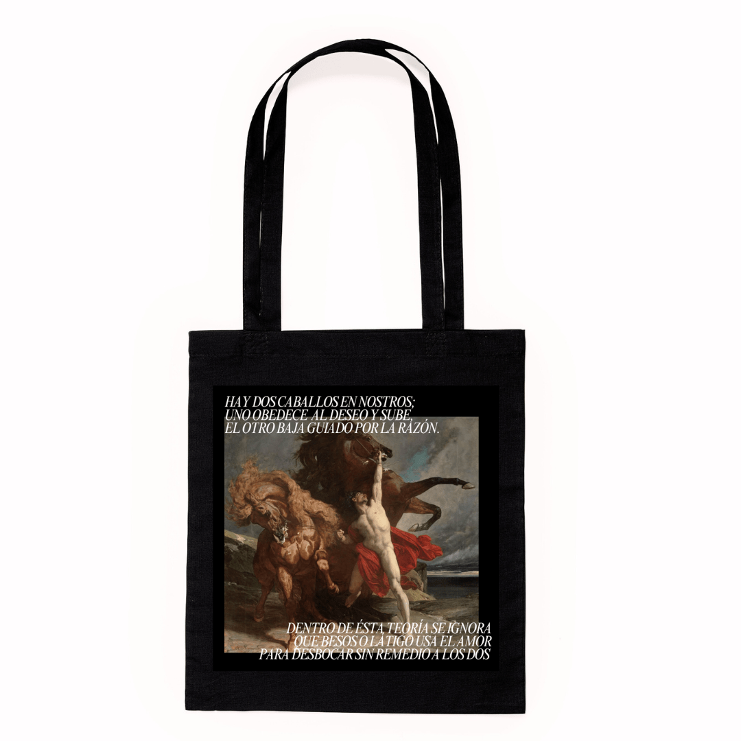 Totebag Negra "Caballos Desbocados"