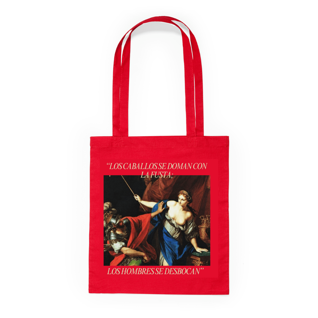 Totebag Roja "Fustas y Hombres"