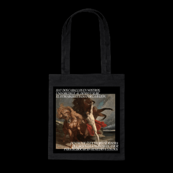 Totebag Negra "Caballos Desbocados"