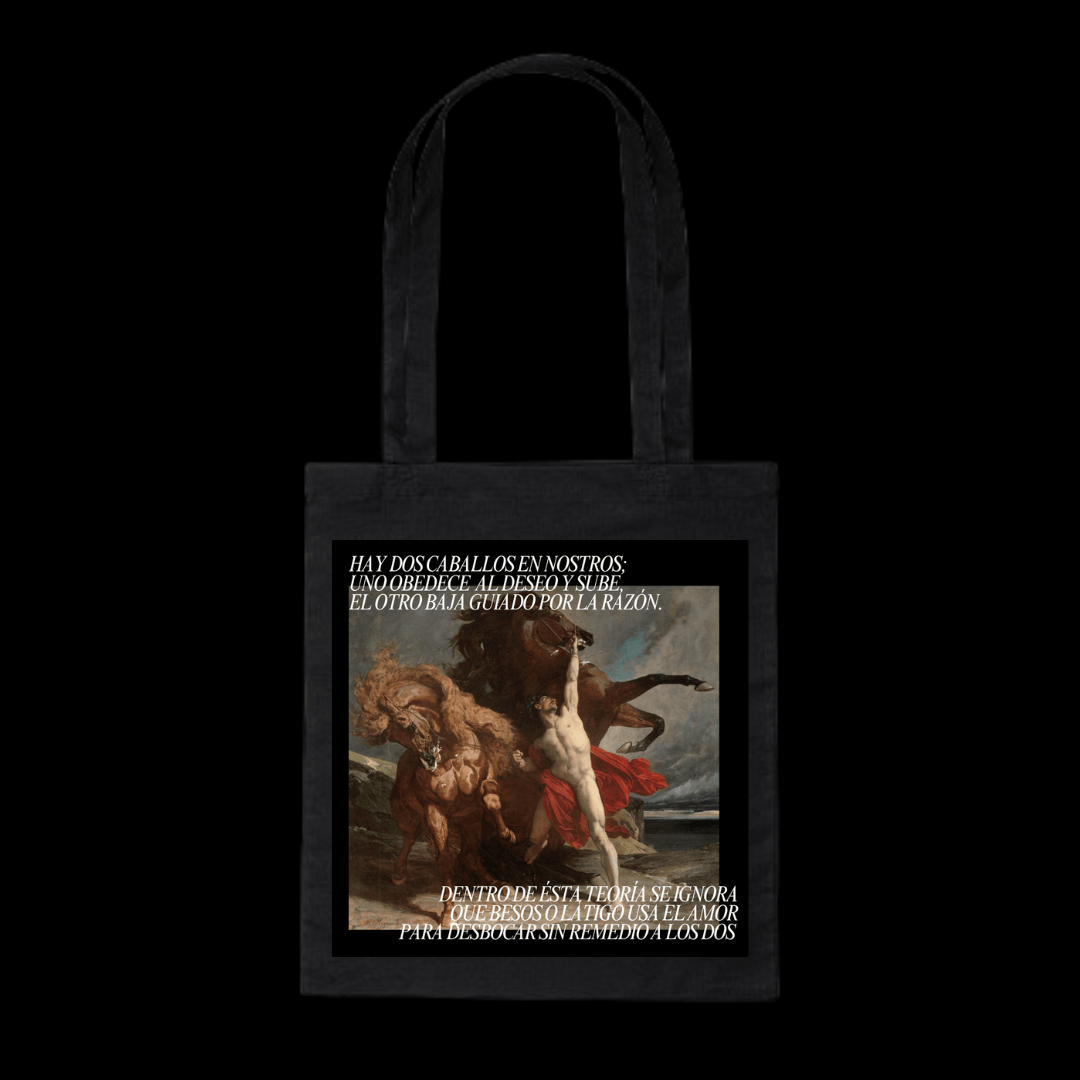 Totebag Negra "Caballos Desbocados"