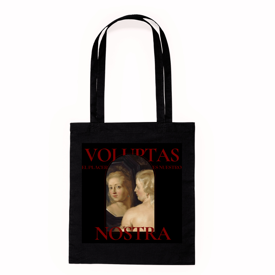 Totebag Negra "Voluptas Nostra"