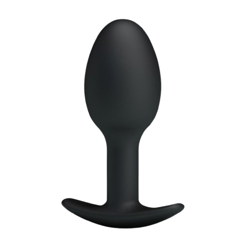 Plug Anal Silicona Negro con Bola